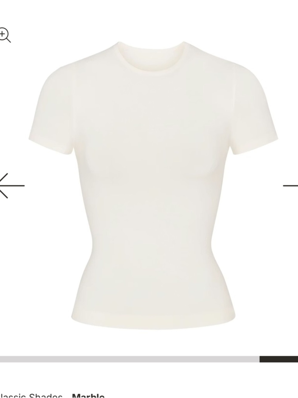 Skims soft smoothing t shirt in marble, size small NWT